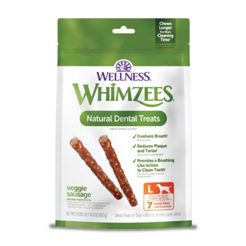 Whimzees veggie sausage for large dogs
