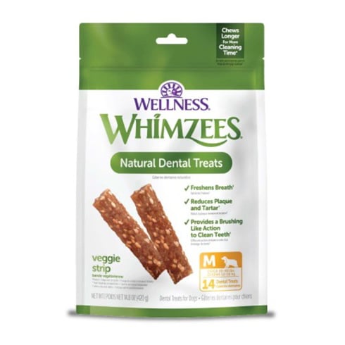 Whimzees veggie strip for medium dogs