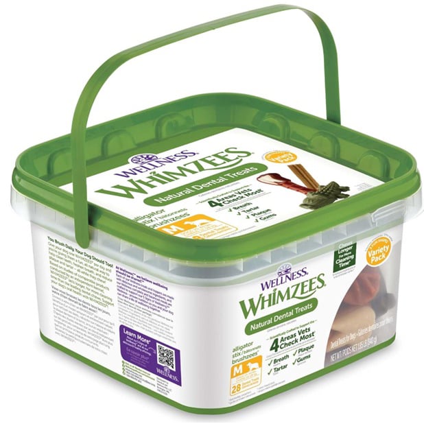 Whimzees dental treats for medium dogs variety pack