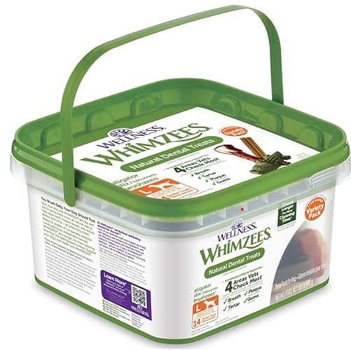 Whimzees dental treats for large dogs variety pack