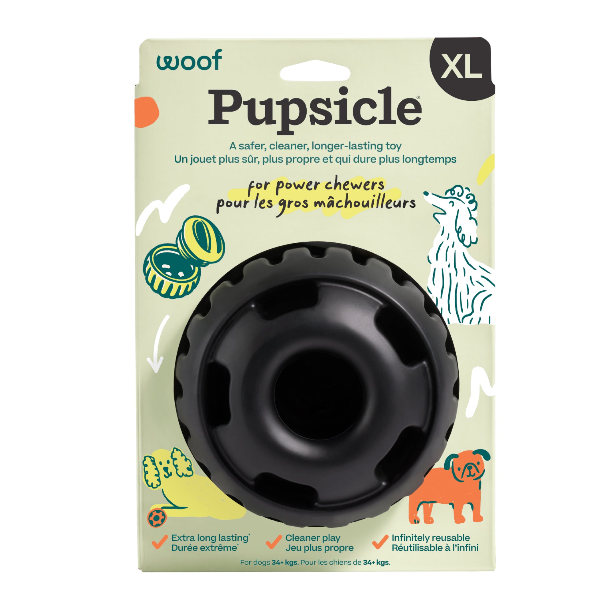 Interactive toy Pupsicle for power chewer dogs