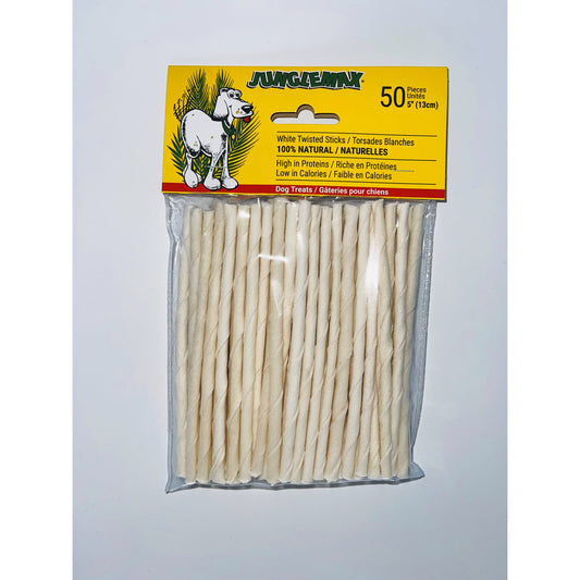 Treat white twisted stick for dogs