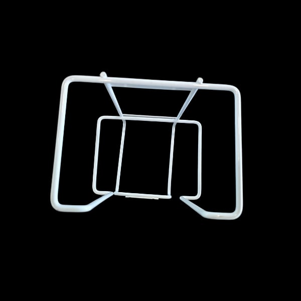 Glove box holder with coated metal
