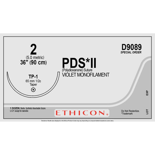 PDS II suture 2 with 1/2 circle needle (70 cm)