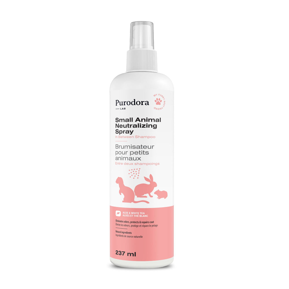Neutralizing pet spray for small animals