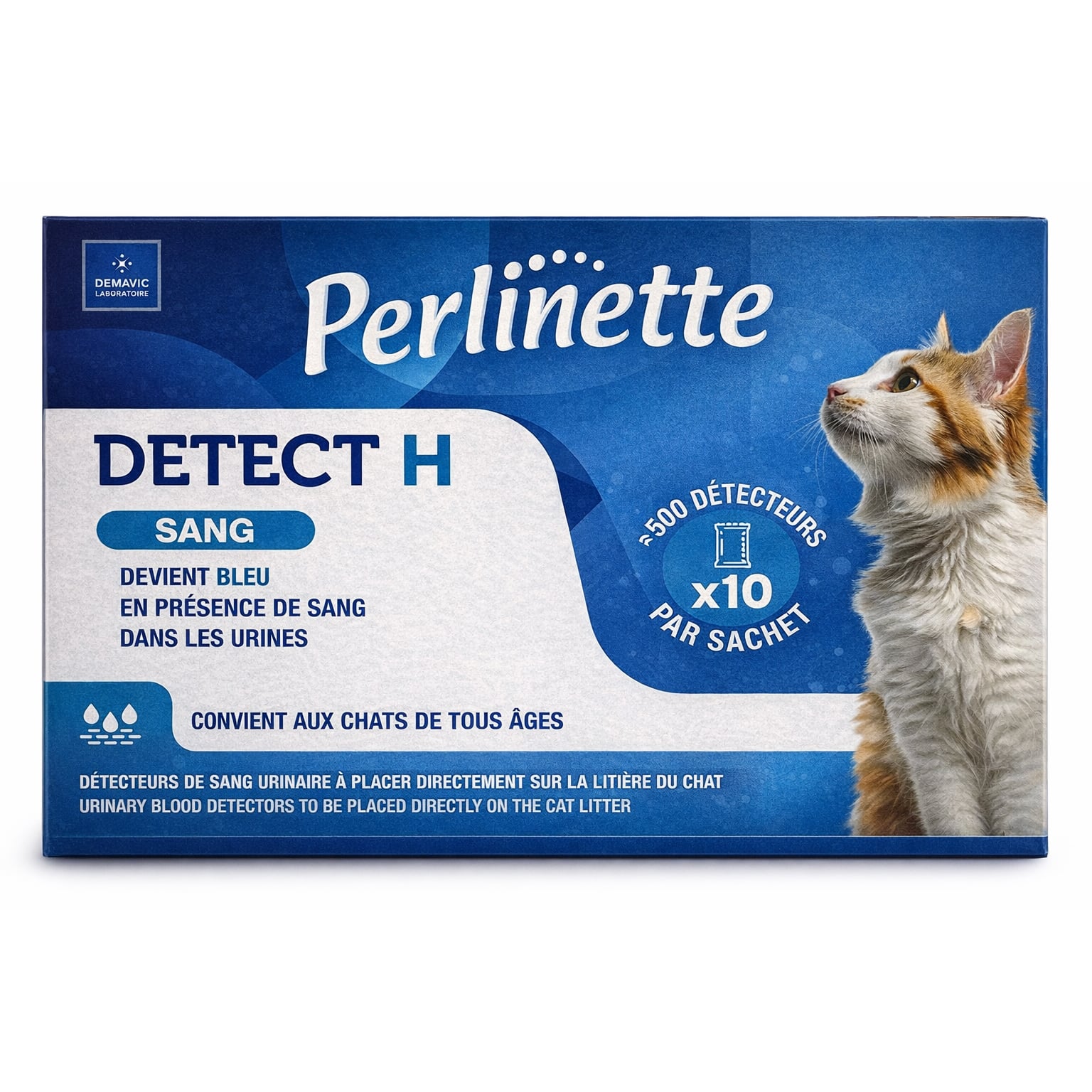 Detect H urinary blood detectors Perlinette for cats
