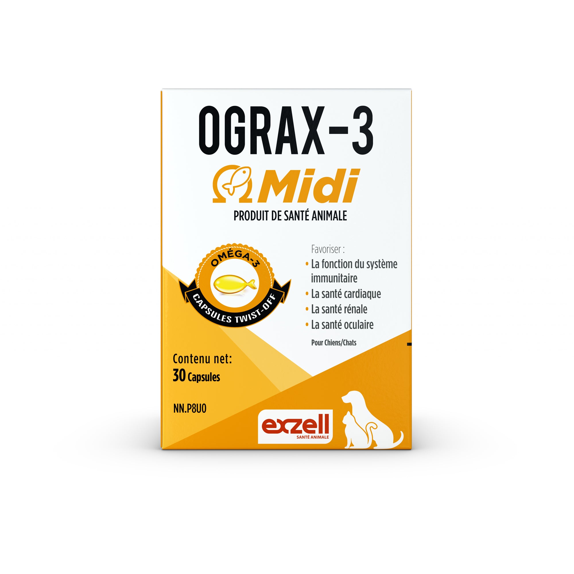 Ograx-3 Midi twist-off capsules for cats and dogs