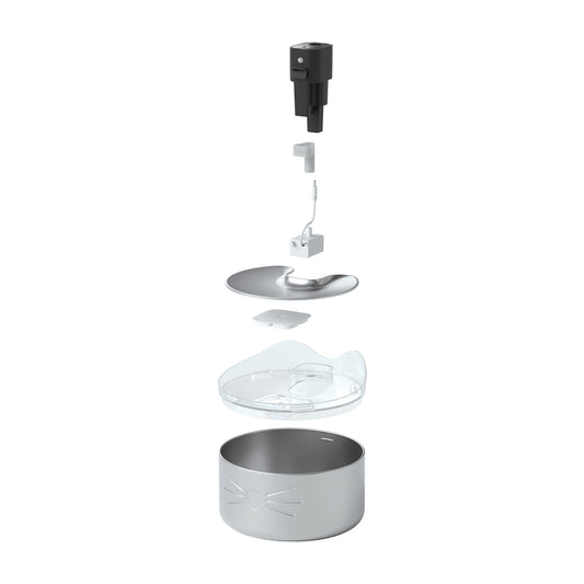 Drinking fountain cordless PIXI in stainless steel