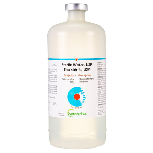Sterile water bottle for injection