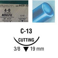 Novafil suture 4/0 with 3/8 circle needle (18 in)