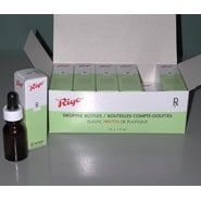 Amber glass dropper bottle with plastic pipette