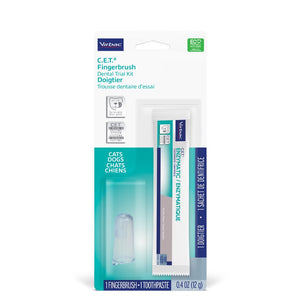 C.E.T fingerbrush and toothpaste kit for cats and dogs