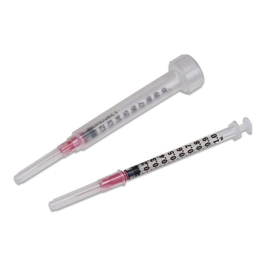 Syringe 1 ml Monoject 1 with detachable needle rigid pack