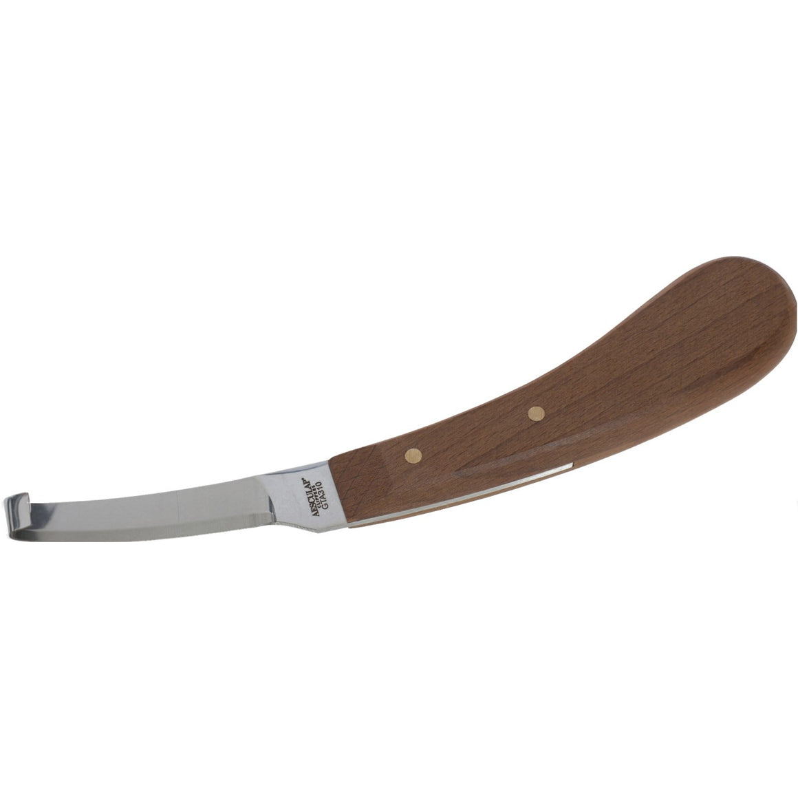 Hoof and claw knife thermally treated hardwood handle