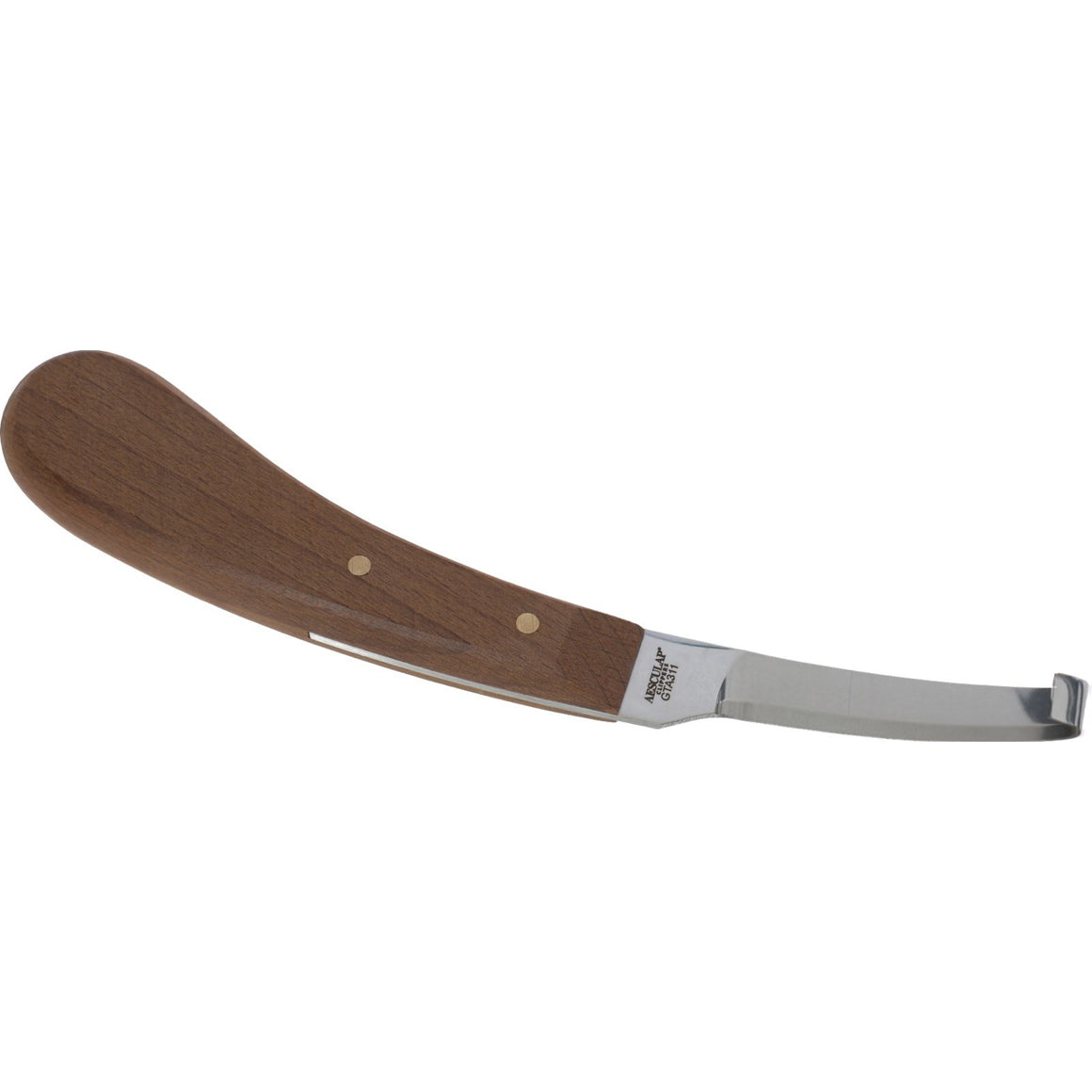 Hoof and claw knife thermally treated hardwood handle