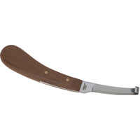 Hoof and claw knife thermally treated hardwood handle
