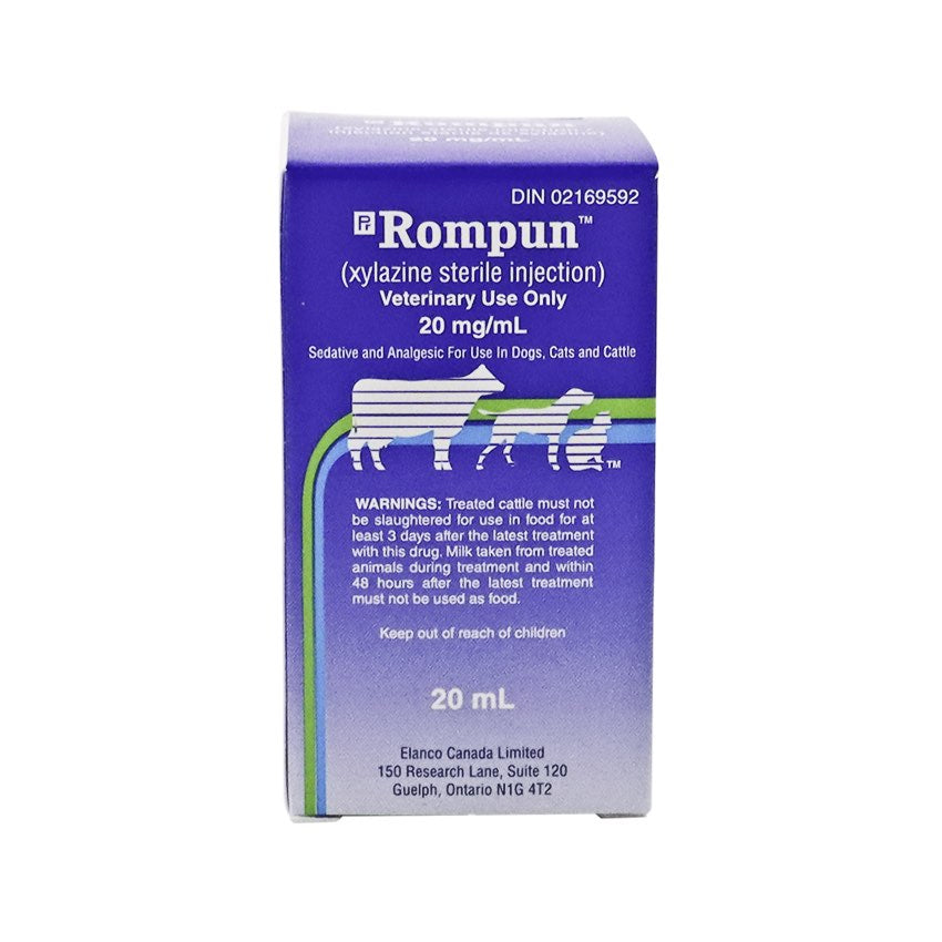 Rompun injectable for cats, dogs and cattles