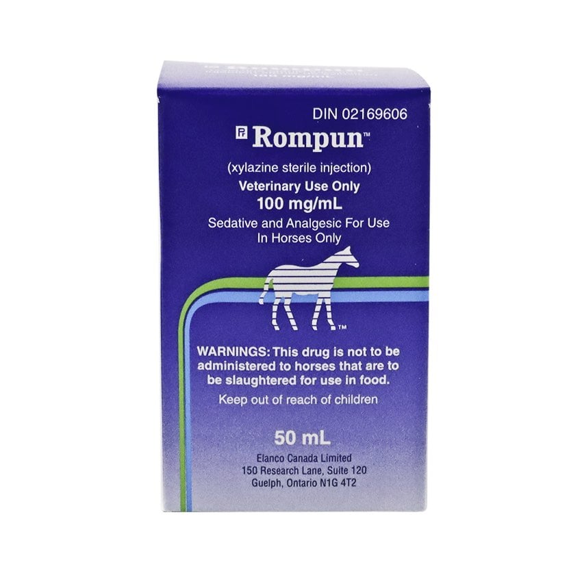 Rompun Rompun (Xylazine) Injectable for Horses 100 mg/mL – Equine Sedative ...
