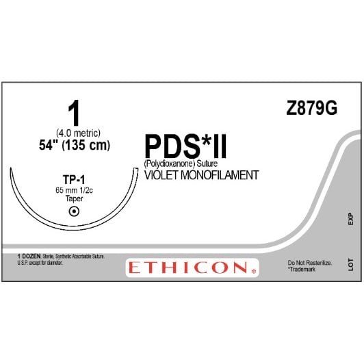 PDS II suture 1 with 1/2 circle needle (135 cm)