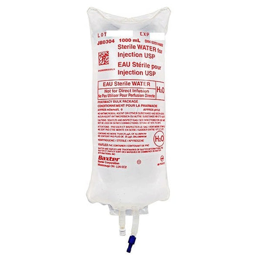 Sterile water bag for injection