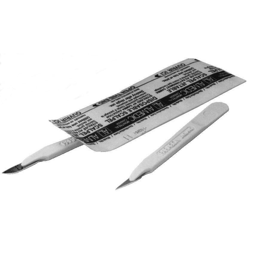 Disposable sterile scalpels