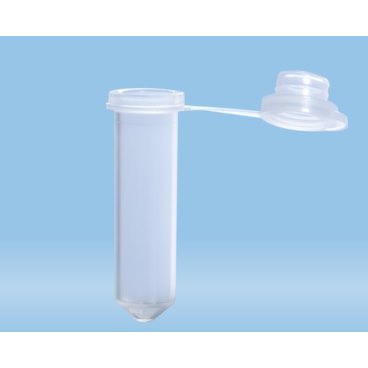 Reaction tube with cap attached