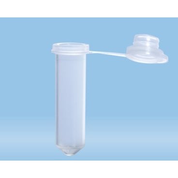 Reaction tube with cap attached
